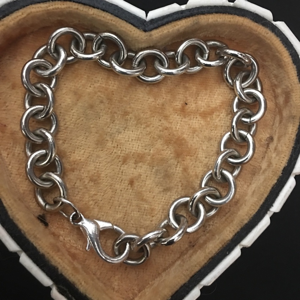 Sterling silver link bracelet